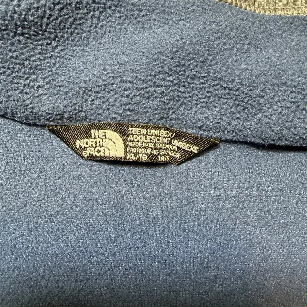 The North Face Youth XL Blue Gray Fleece Half Zip Pullover Jacket Teen